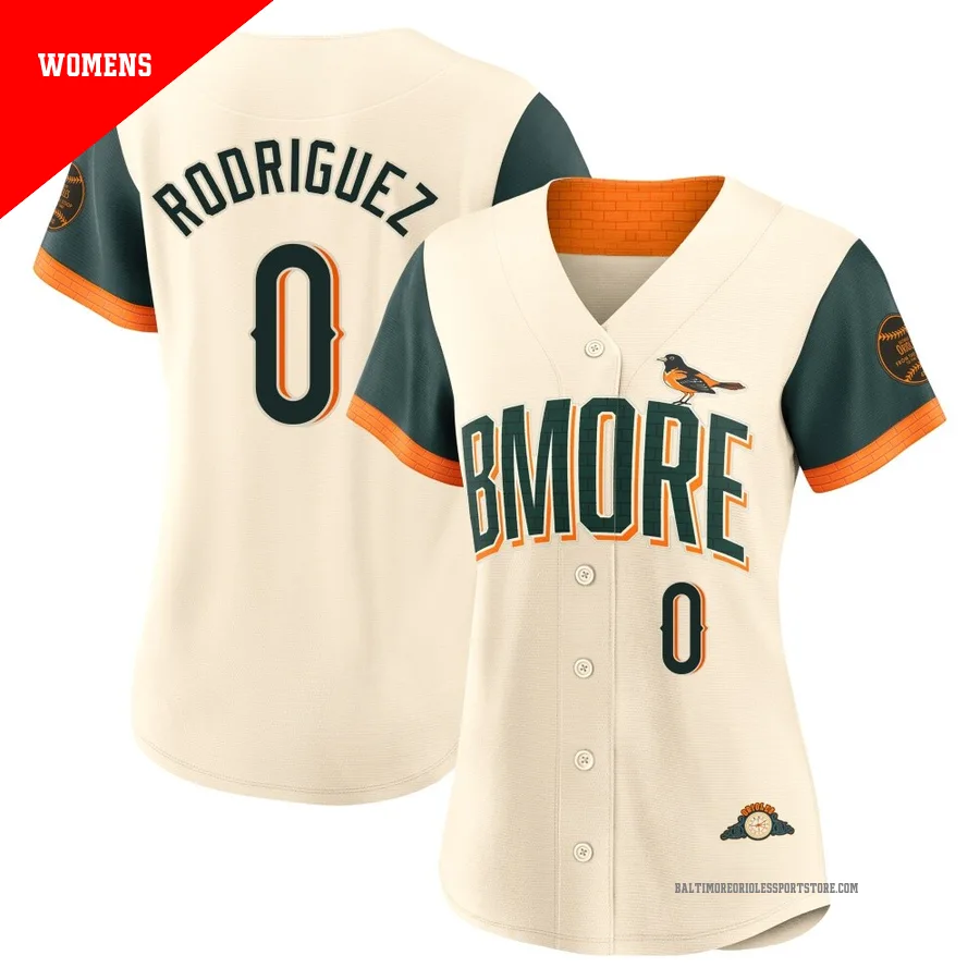 Baltimore Orioles ＃0 Miguel Rodriguez Women's Cream Limited 2026 City Connect Stadium Jersey