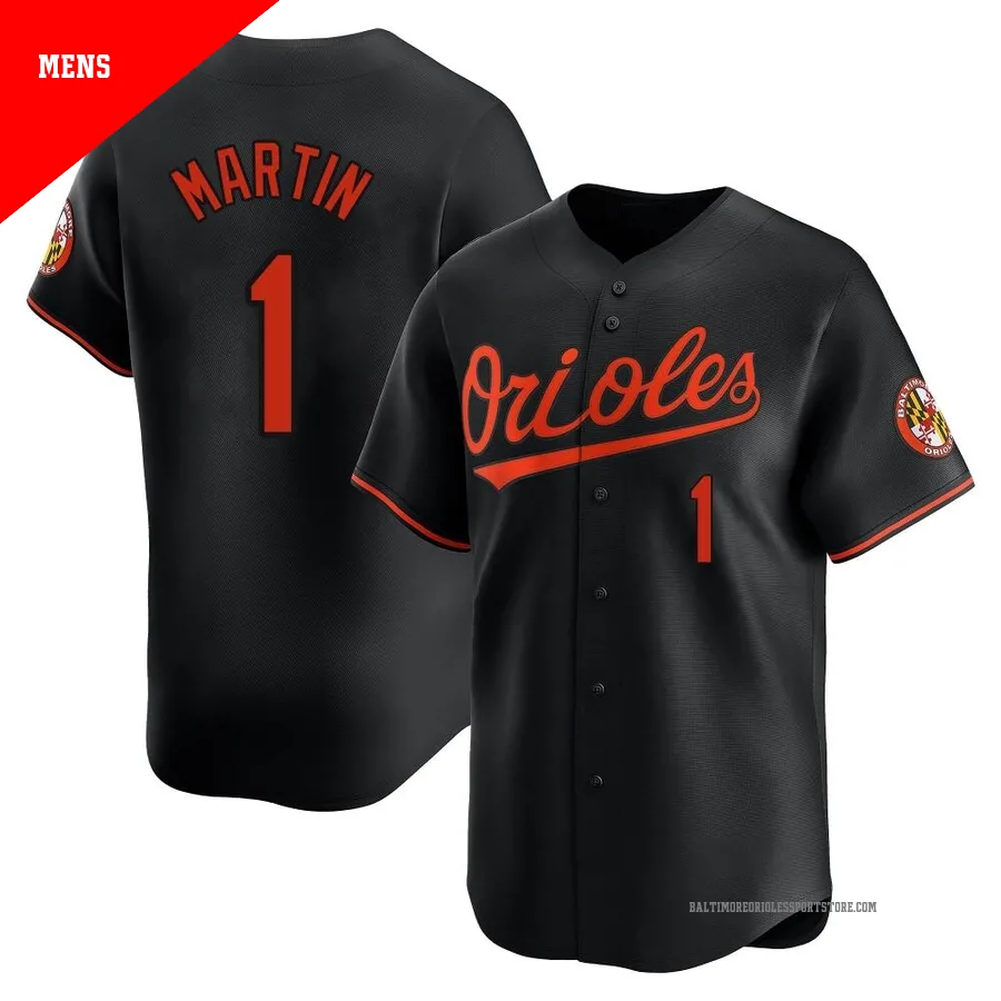 Baltimore Orioles ＃1 Richie Martin Men's Black Limited Alternate Jersey