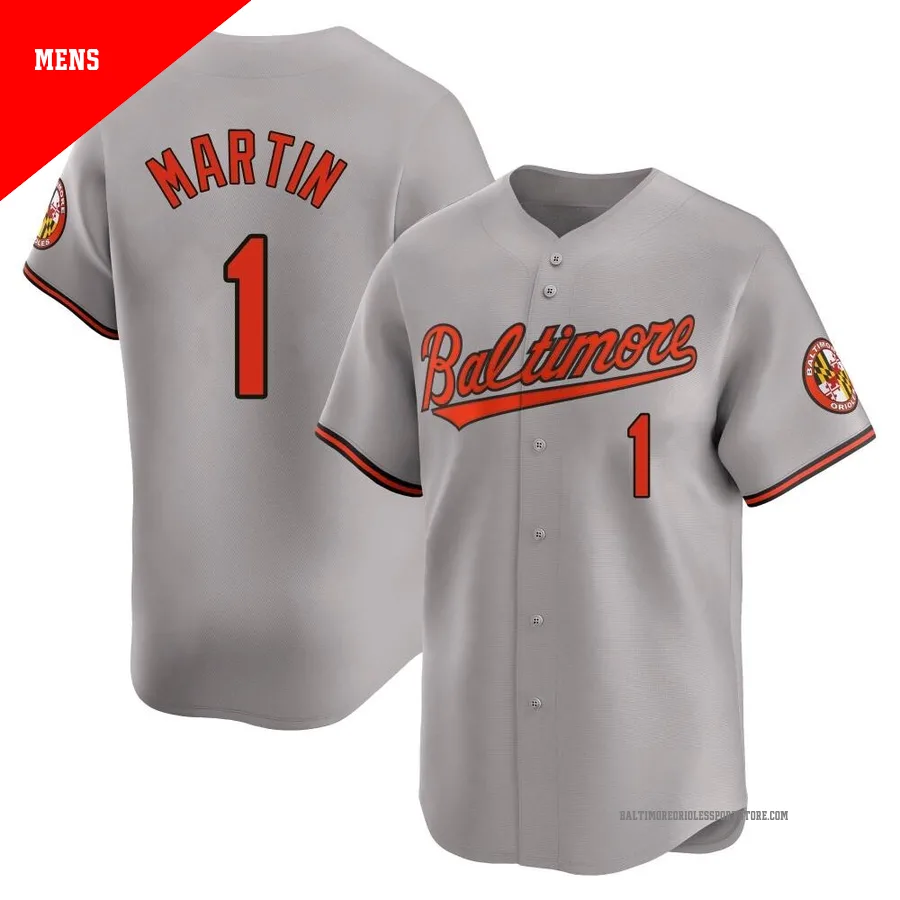 Baltimore Orioles ＃1 Richie Martin Men's Gray Limited Road Jersey