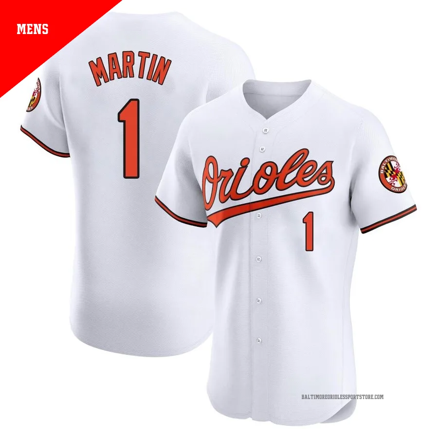 Baltimore Orioles ＃1 Richie Martin Men's White Elite Home Jersey