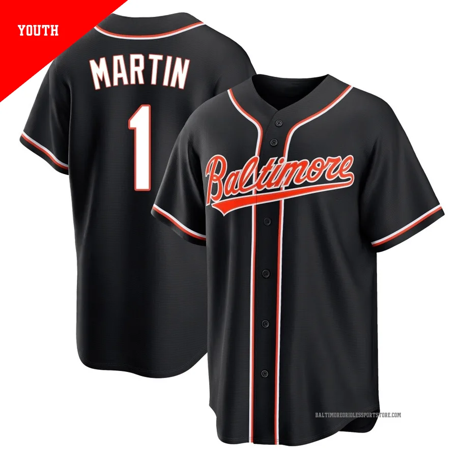 Baltimore Orioles ＃1 Richie Martin Youth Black Replica Fashion Out Jersey
