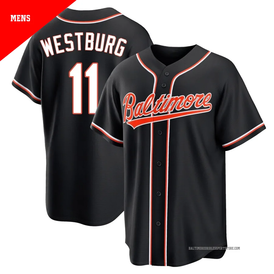 Baltimore Orioles ＃11 Jordan Westburg Men's Black Replica Fashion Out Jersey