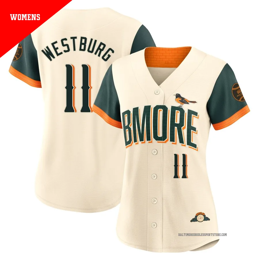 Baltimore Orioles ＃11 Jordan Westburg Women's Cream Limited 2026 City Connect Stadium Jersey