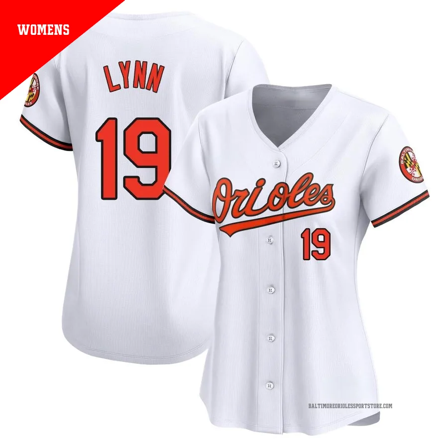 Baltimore Orioles ＃19 Fred Lynn Women's White Limited Home Jersey