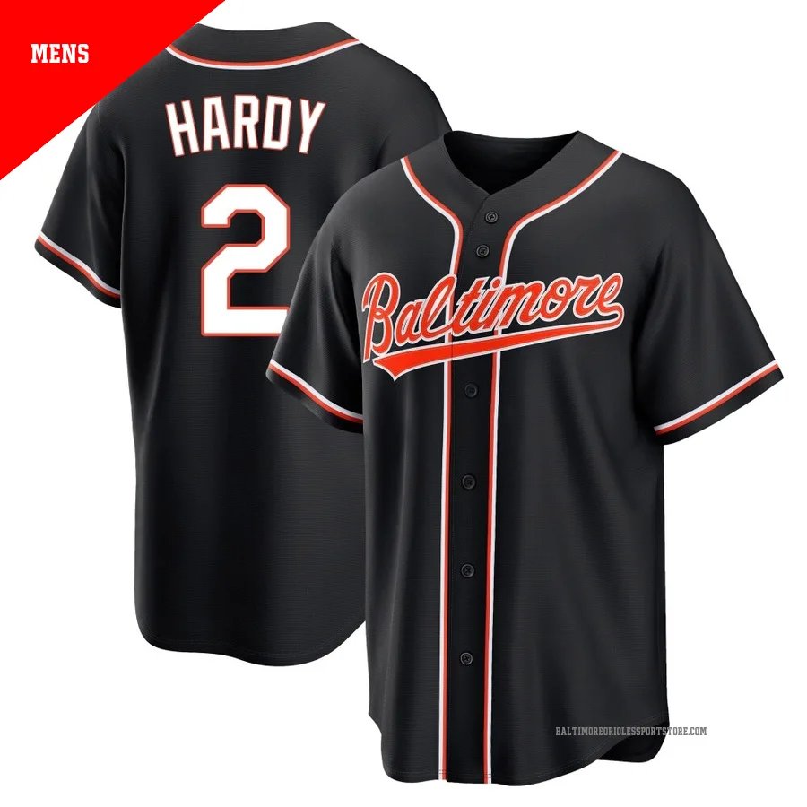 Baltimore Orioles ＃2 J.J. Hardy Men's Black Replica Fashion Out Jersey