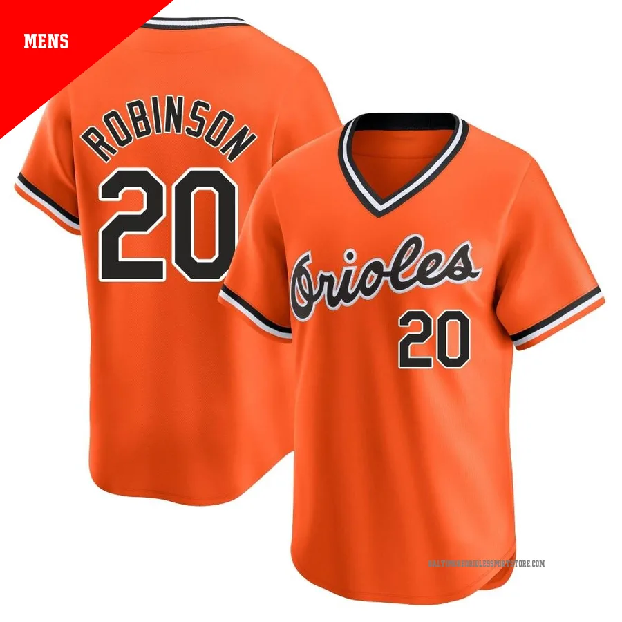 Baltimore Orioles ＃20 Frank Robinson Men's Orange Limited Cooperstown Collection Jersey