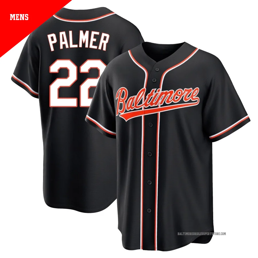 Baltimore Orioles ＃22 Jim Palmer Men's Black Replica Fashion Out Jersey