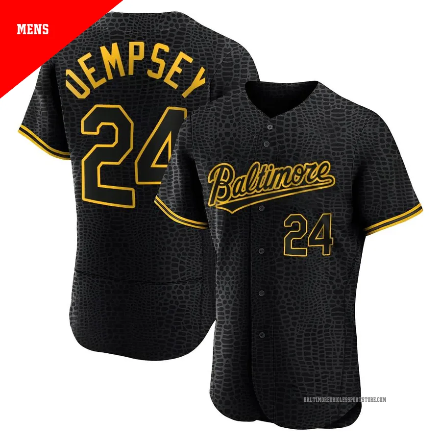 Baltimore Orioles ＃24 Rick Dempsey Men's Black Authentic Snake Skin City Jersey