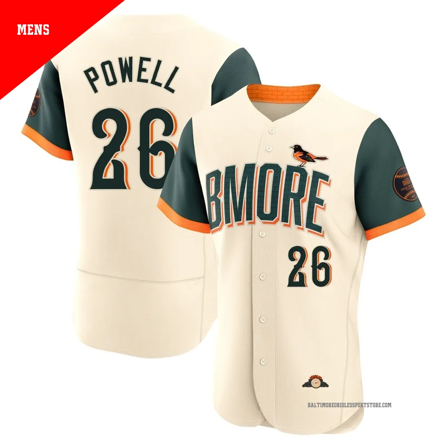 Baltimore Orioles ＃26 Boog Powell Men's Cream Authentic 2026 City Connect Stadium Jersey