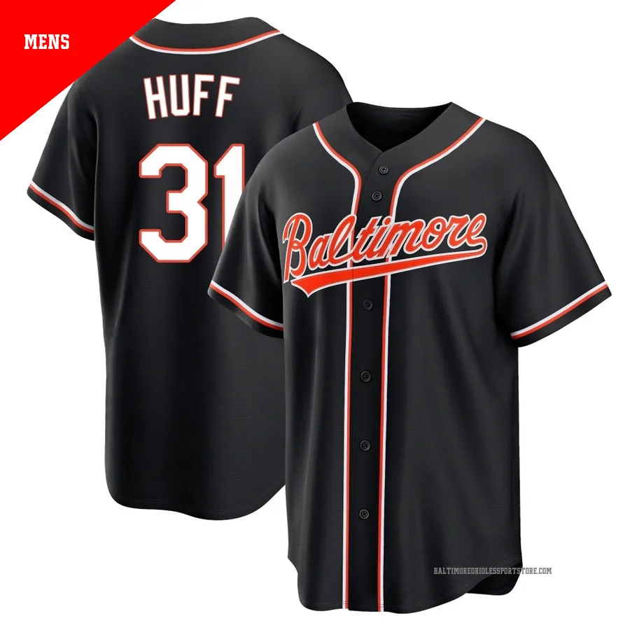 Baltimore Orioles ＃31 Sam Huff Men's Black Replica Fashion Out Jersey