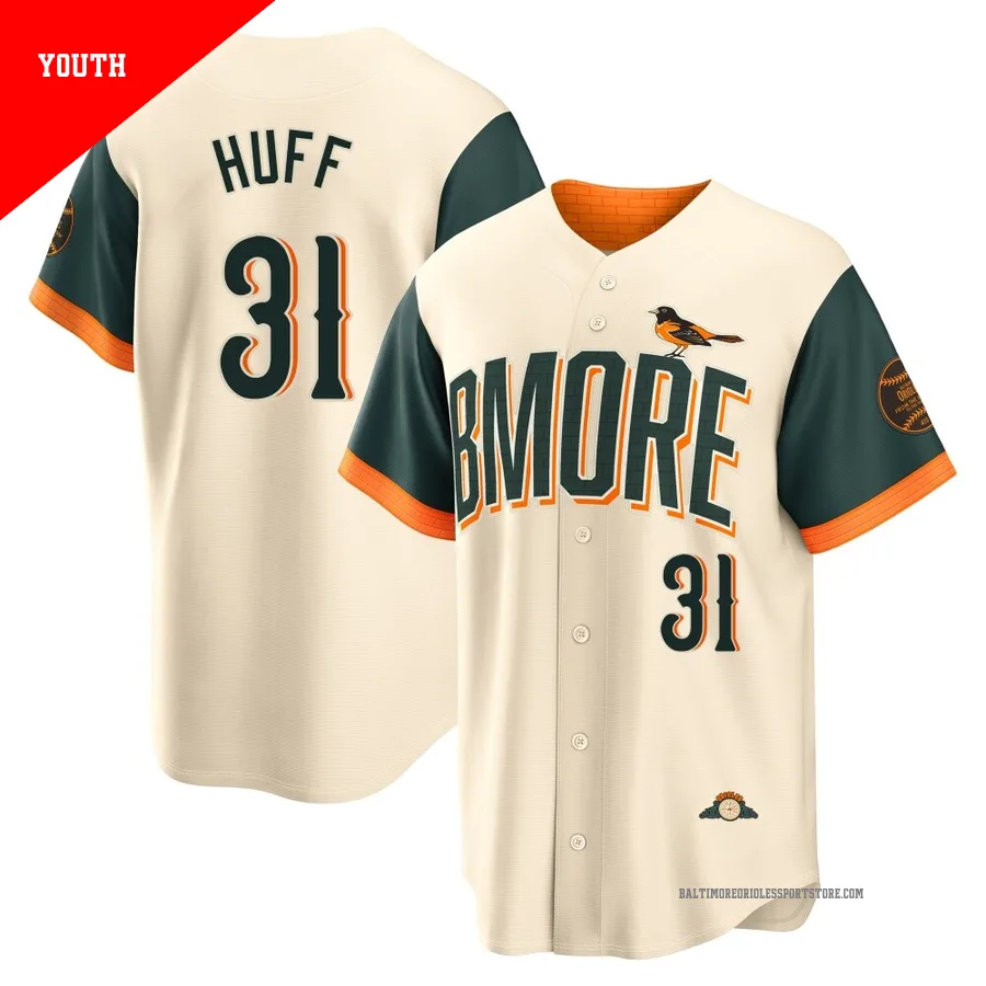 Baltimore Orioles ＃31 Sam Huff Youth Cream Limited 2026 City Connect Stadium Jersey