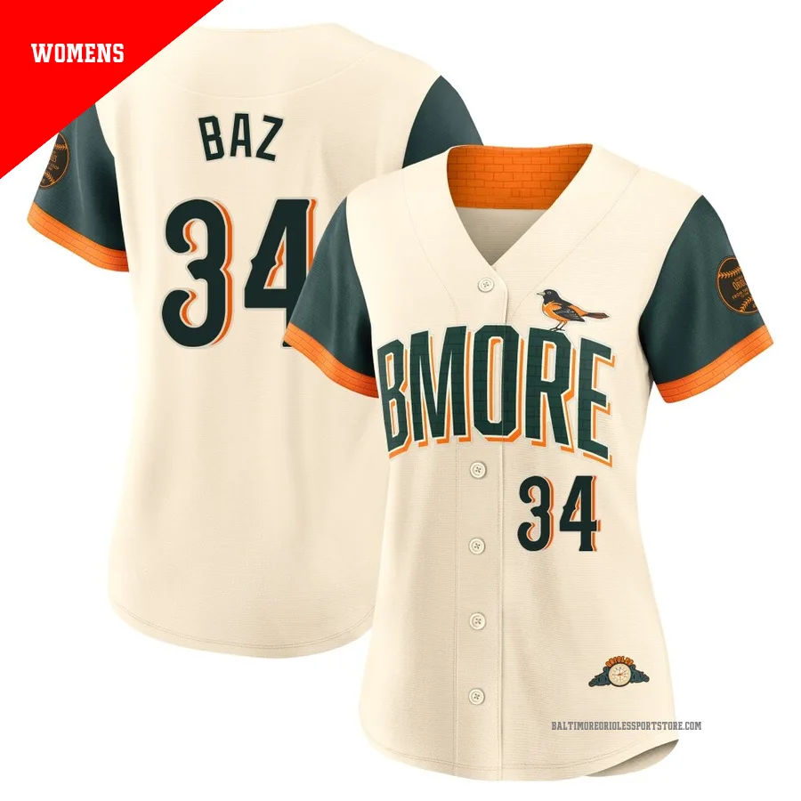Baltimore Orioles ＃34 Shane Baz Women's Cream Limited 2026 City Connect Stadium Jersey