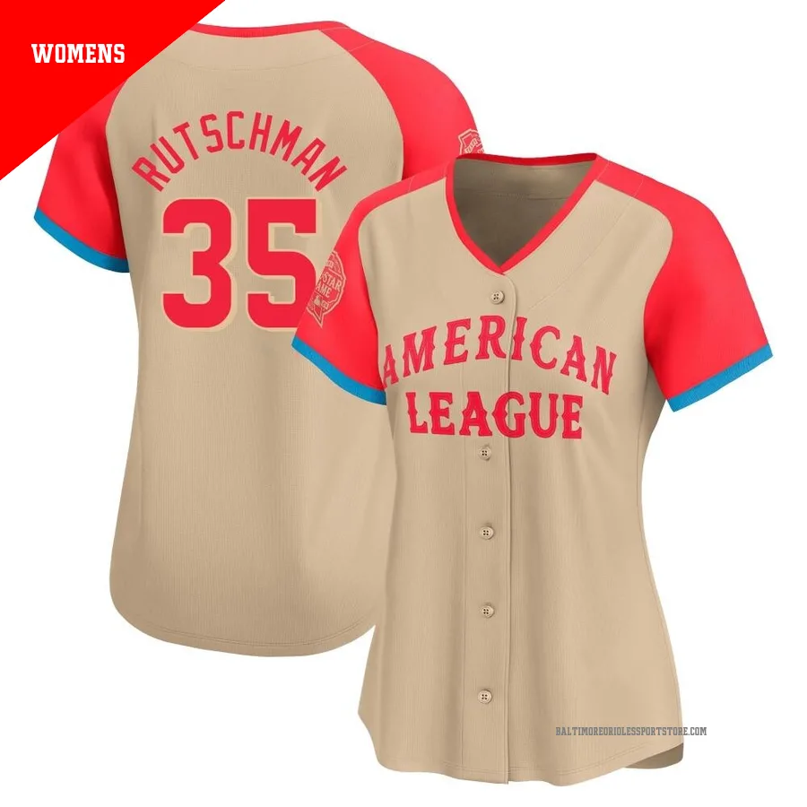 Baltimore Orioles ＃35 Adley Rutschman Women's Cream Limited American League 2024 All-Star Game Jersey