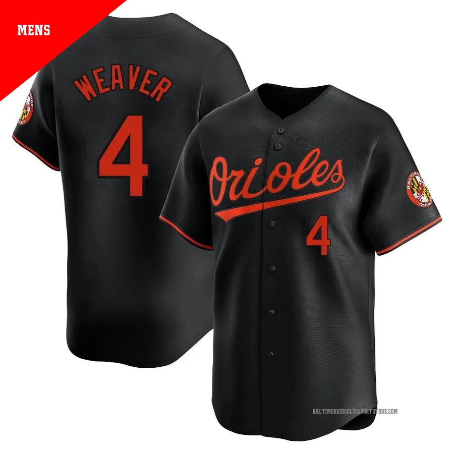 Baltimore Orioles ＃4 Earl Weaver Men's Black Limited Alternate Jersey