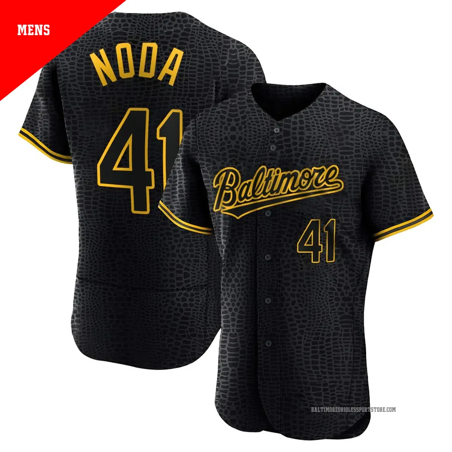 Baltimore Orioles ＃41 Ryan Noda Men's Black Authentic Snake Skin City Jersey