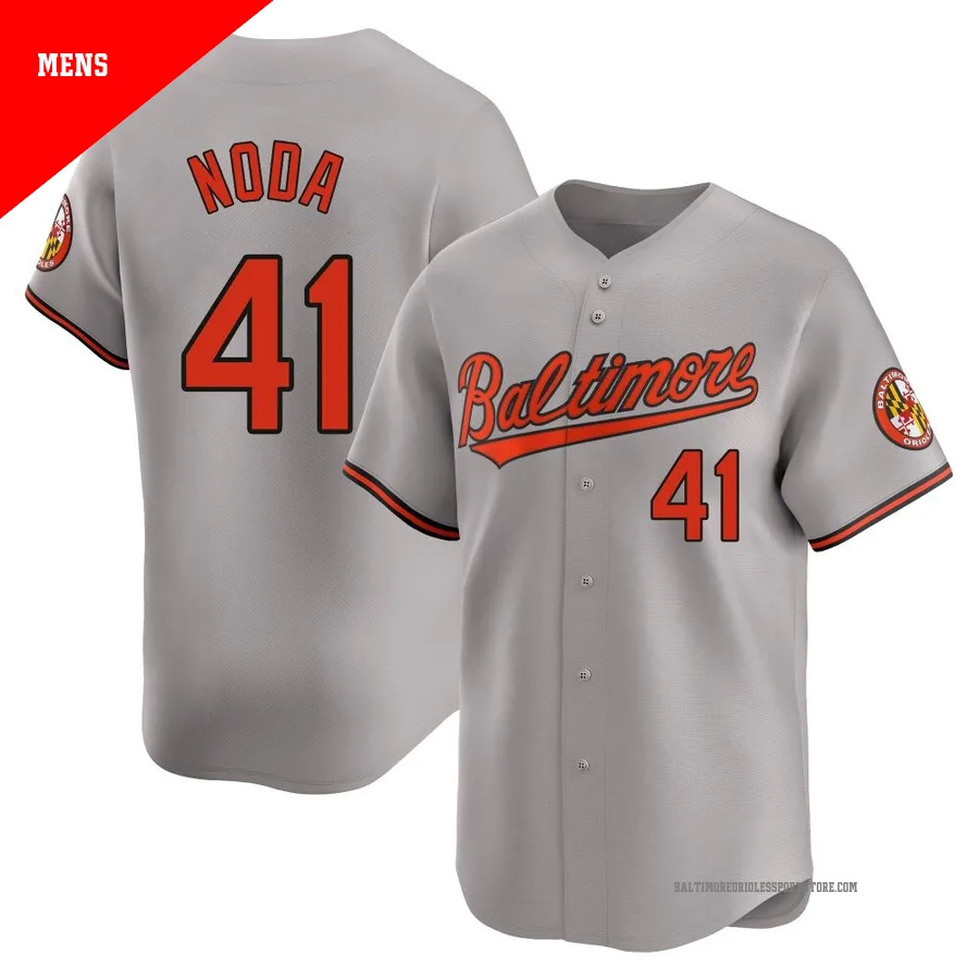 Baltimore Orioles ＃41 Ryan Noda Men's Gray Limited Road Jersey