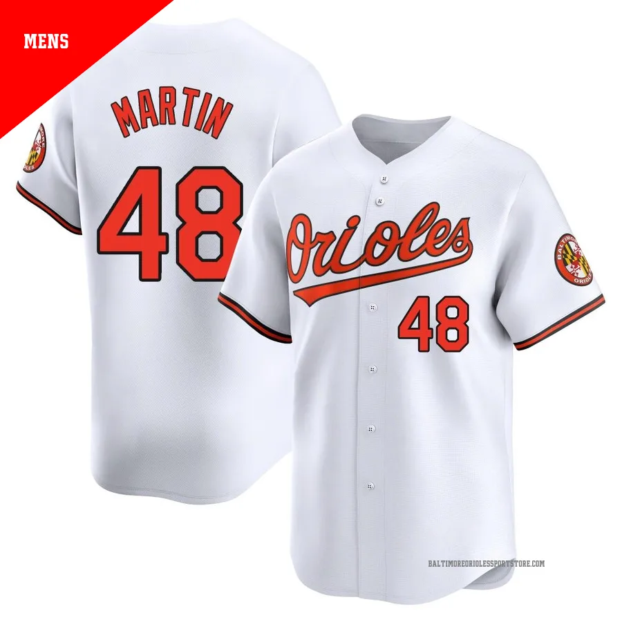 Baltimore Orioles ＃48 Corbin Martin Men's White Limited Home Jersey