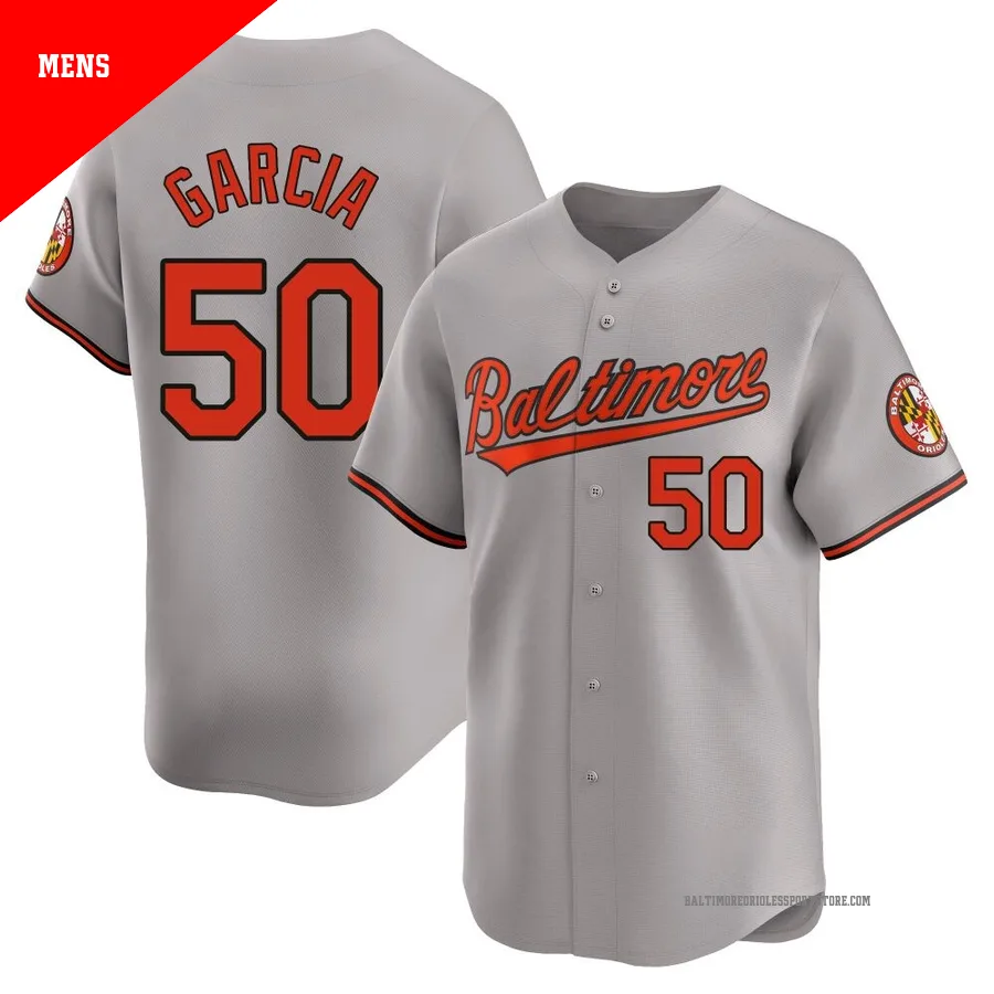 Baltimore Orioles ＃50 Rico Garcia Men's Gray Limited Road Jersey