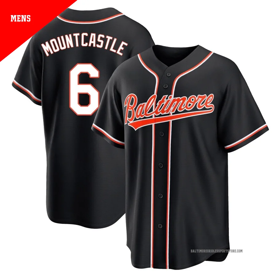 Baltimore Orioles ＃6 Ryan Mountcastle Men's Black Replica Fashion Out Jersey