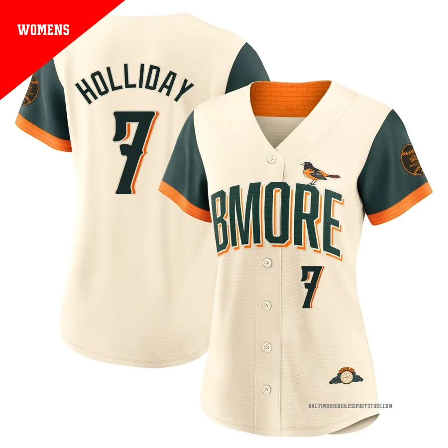 Baltimore Orioles ＃7 Jackson Holliday Women's Cream Limited 2026 City Connect Stadium Jersey