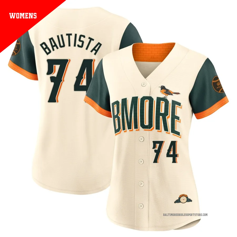 Baltimore Orioles ＃74 Felix Bautista Women's Cream Limited 2026 City Connect Stadium Jersey