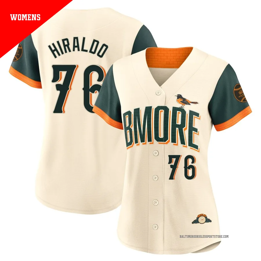 Baltimore Orioles ＃76 Yaramil Hiraldo Women's Cream Limited 2026 City Connect Stadium Jersey