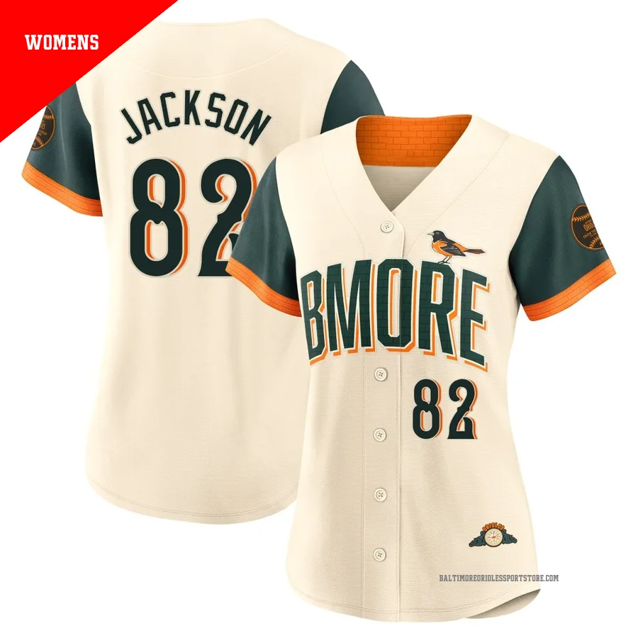 Baltimore Orioles ＃82 Jeremiah Jackson Women's Cream Limited 2026 City Connect Stadium Jersey