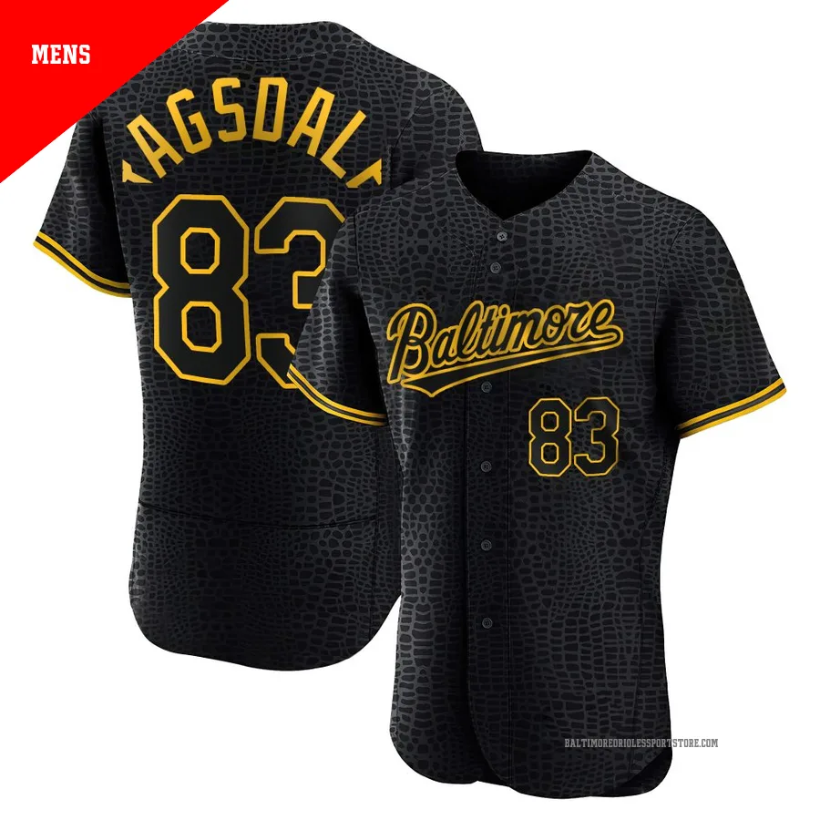 Baltimore Orioles ＃83 Carson Ragsdale Men's Black Authentic Snake Skin City Jersey