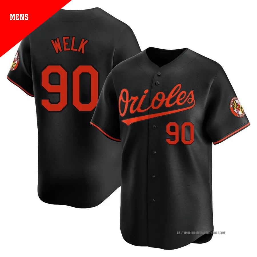 Baltimore Orioles ＃90 Toby Welk Men's Black Limited Alternate Jersey