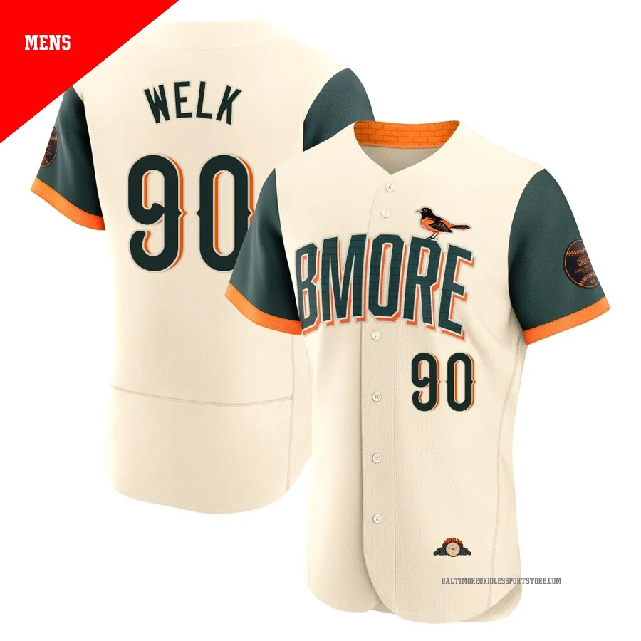 Baltimore Orioles ＃90 Toby Welk Men's Cream Authentic 2026 City Connect Stadium Jersey