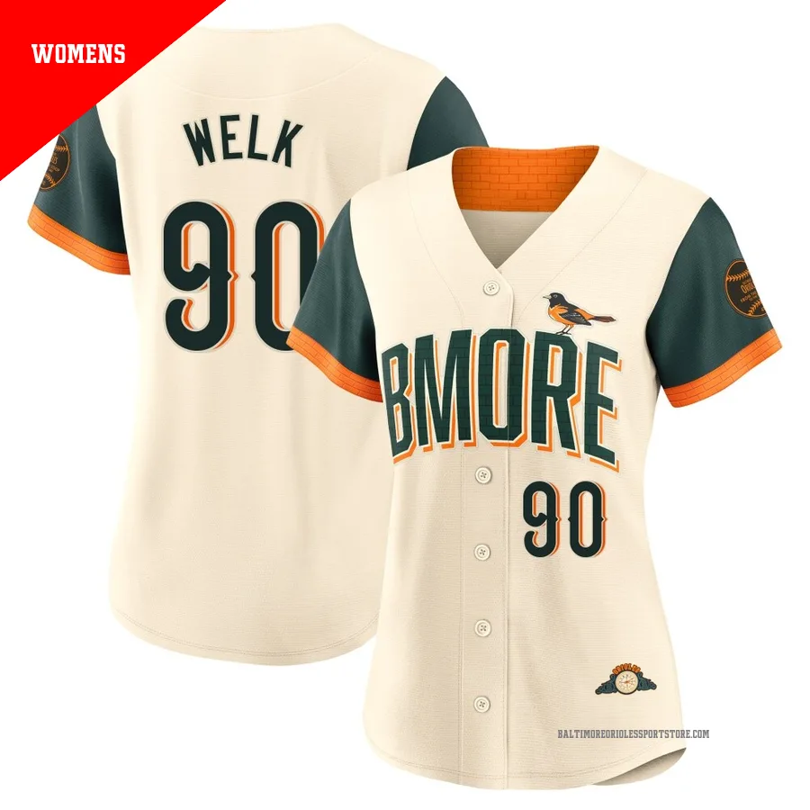 Baltimore Orioles ＃90 Toby Welk Women's Cream Limited 2026 City Connect Stadium Jersey